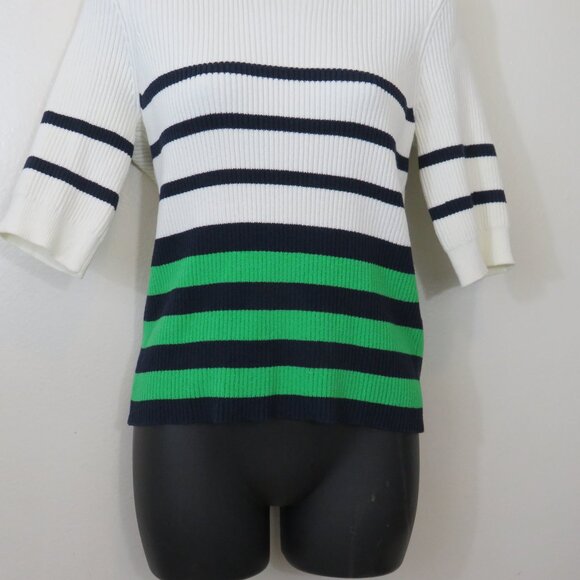 Frame size Large Short Sleeve Rib Tee Crew Neck Stripe - Picture 4 of 6